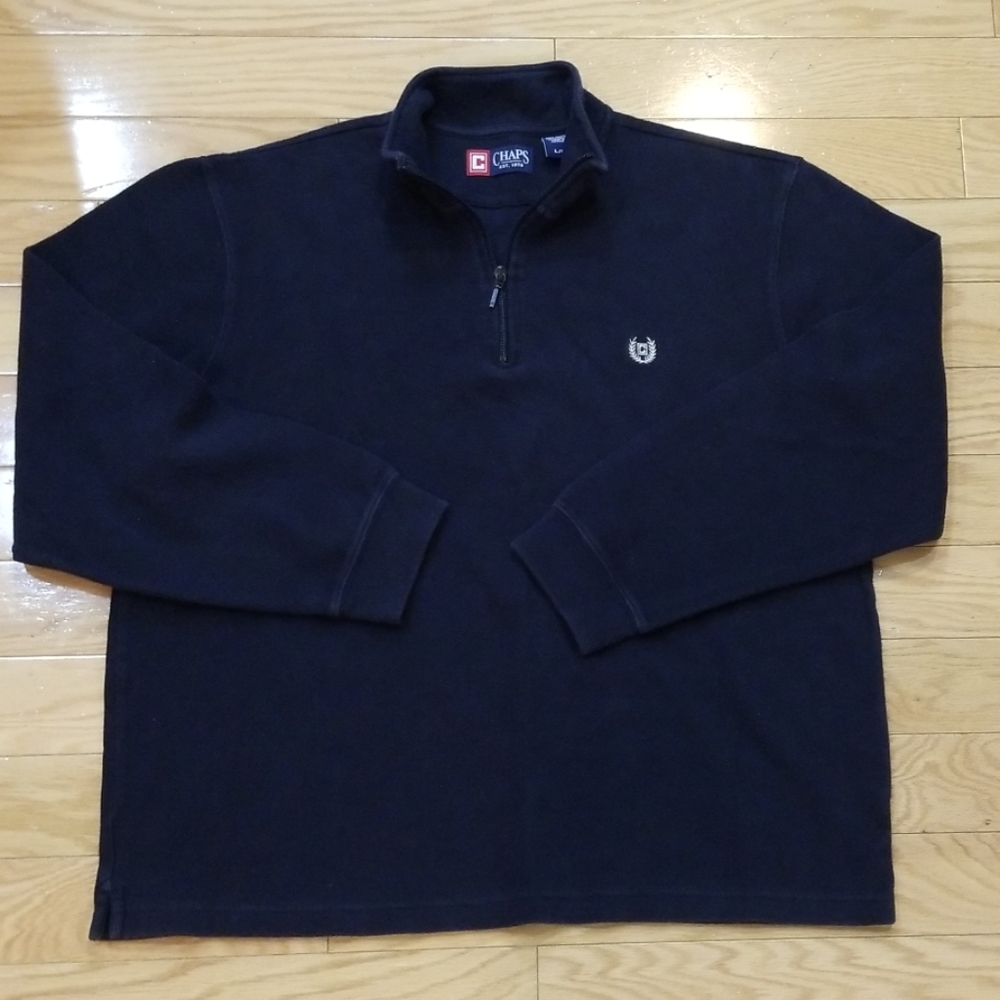 Chaps Navy Blue Sweater Large